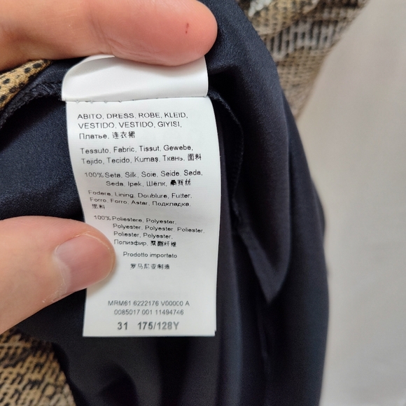 NEW Marina Rinaldi Animal print Snakeskin Dress midi silk sleeveless US22 - Picture 10 of 12